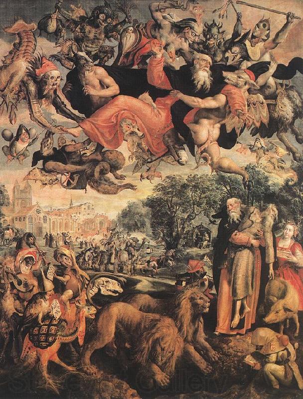 VOS, Marten de The Temptation of St Antony  awr Spain oil painting art